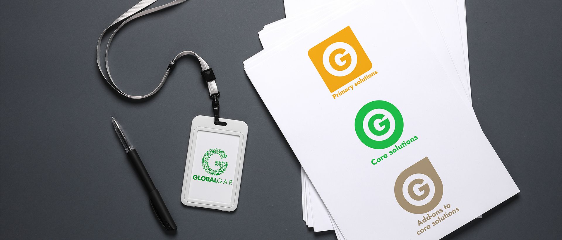 Image of GLOBALG.A.P. solutions icons on marketing materials