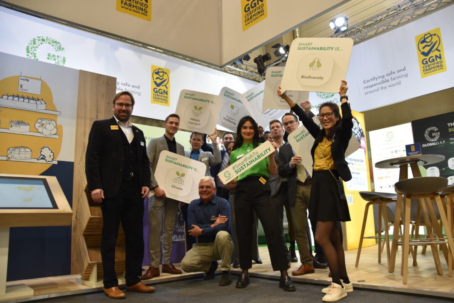 Image of GLOBALG.A.P. Secretariat team members at the Fruit Logistica trade fair