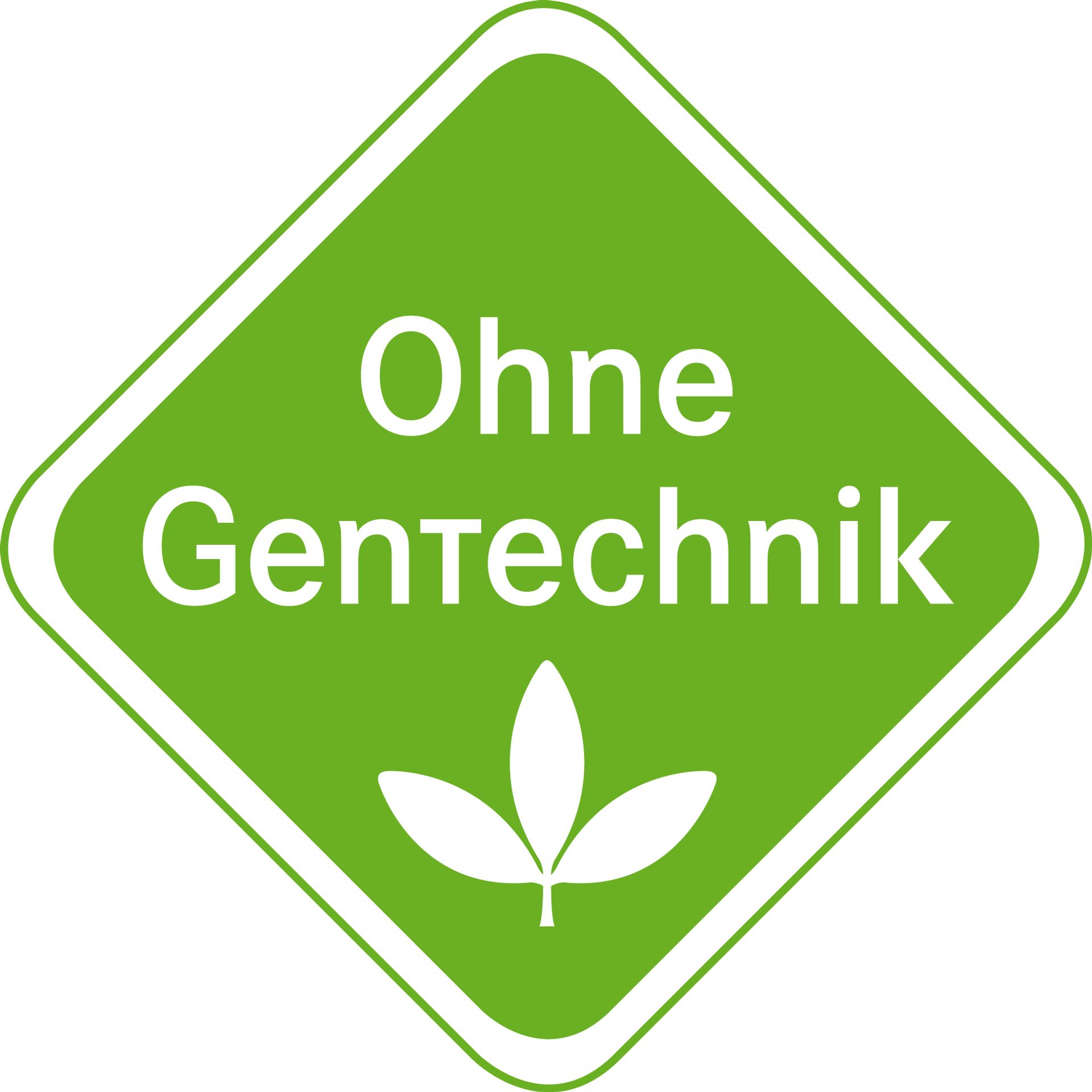 Image of the consumer-facing “Ohne GenTechnik” seal, licensed by the German Association for Food without Genetic Engineering (Verband Lebensmittel ohne Gentechnik e.V., VLOG)