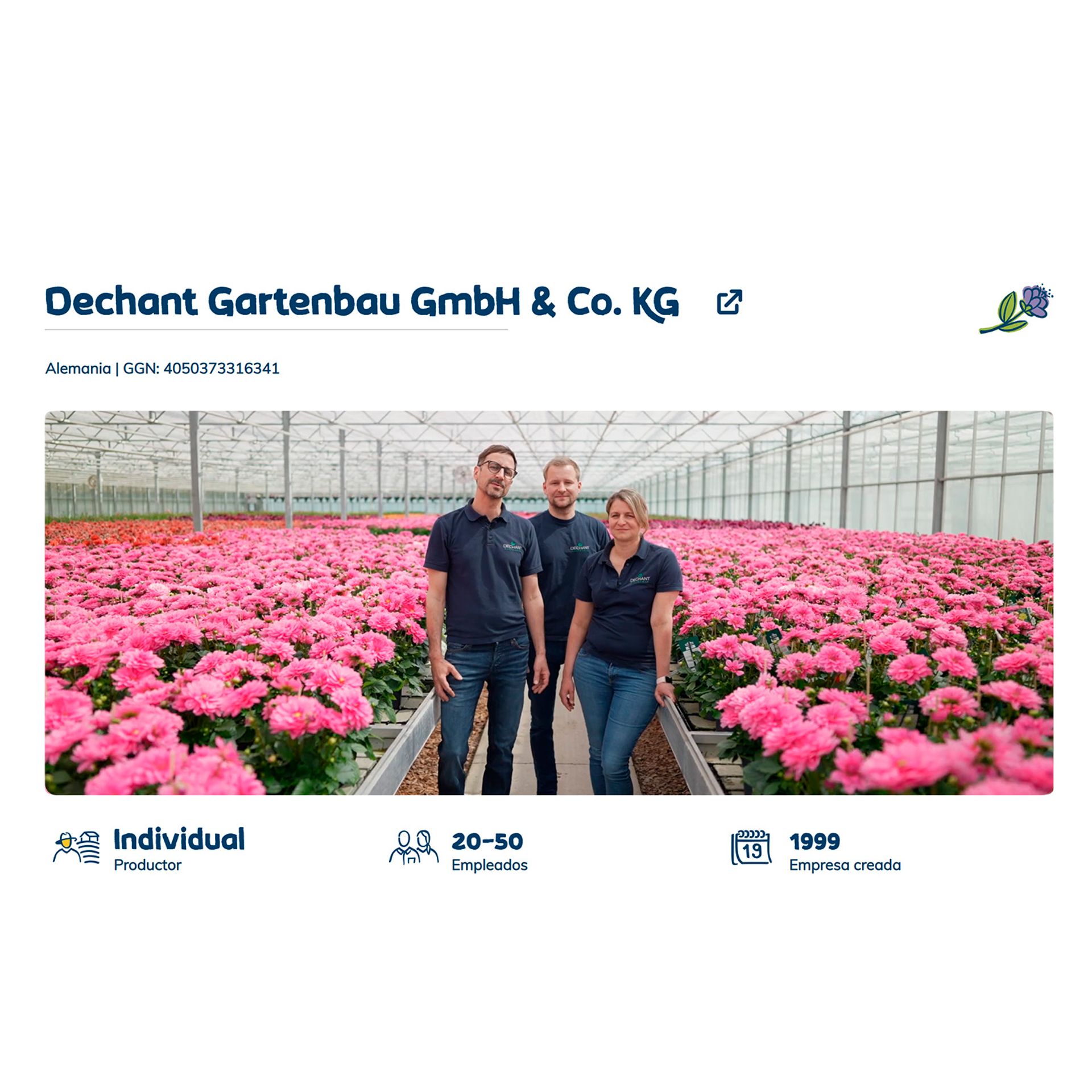  Image of the farm profile of Dechant Gartenbau GmbH & Co. on the GGN label portal
