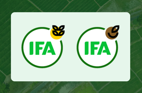 Image showing the icons of Integrated Farm Assurance for combinable crops and for plant propagation material.