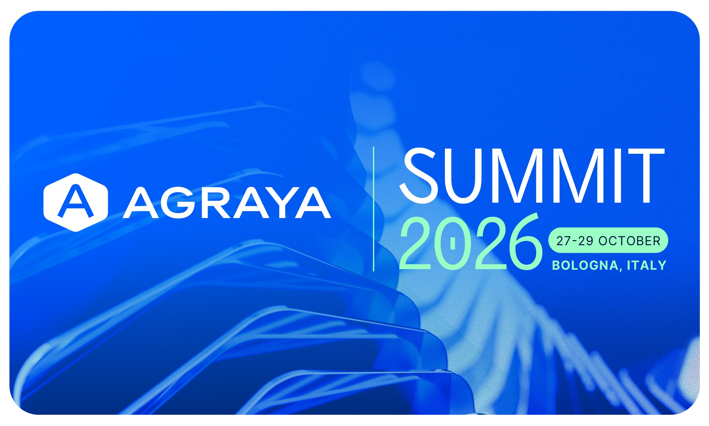 Banner image for the AGRAYA SUMMIT 2026 in Bologna, Italy