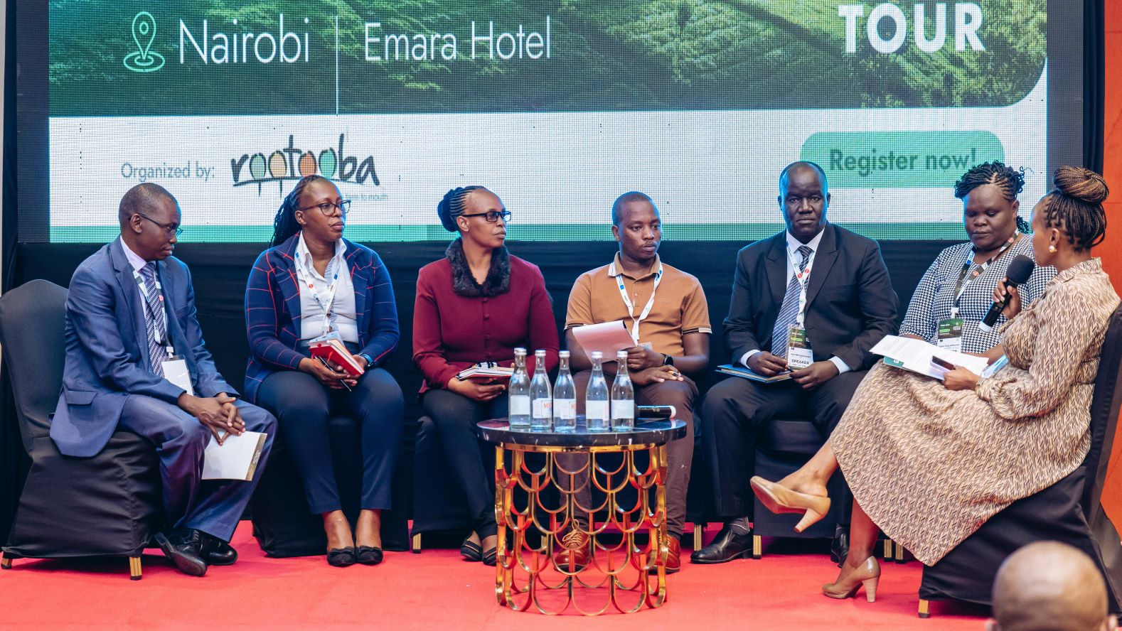 Panel discussion on stage at the 2025 GLOBALG.A.P. TOUR stop in Kenya